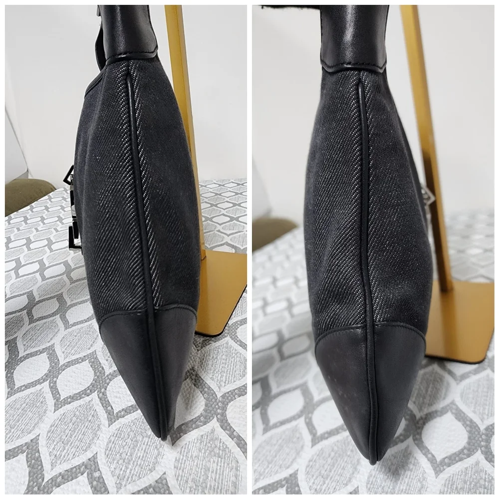 GUCCI Vintage Jackie Hobo Denim Bag Black